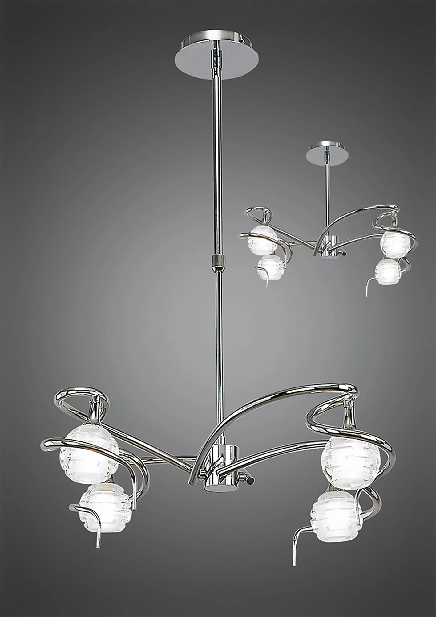 Dali Polished Chrome Ceiling Lights Mantra Multi Arm Fittings Dali Polished Chrome Ceiling Lights Mantra Multi Arm Fittings
